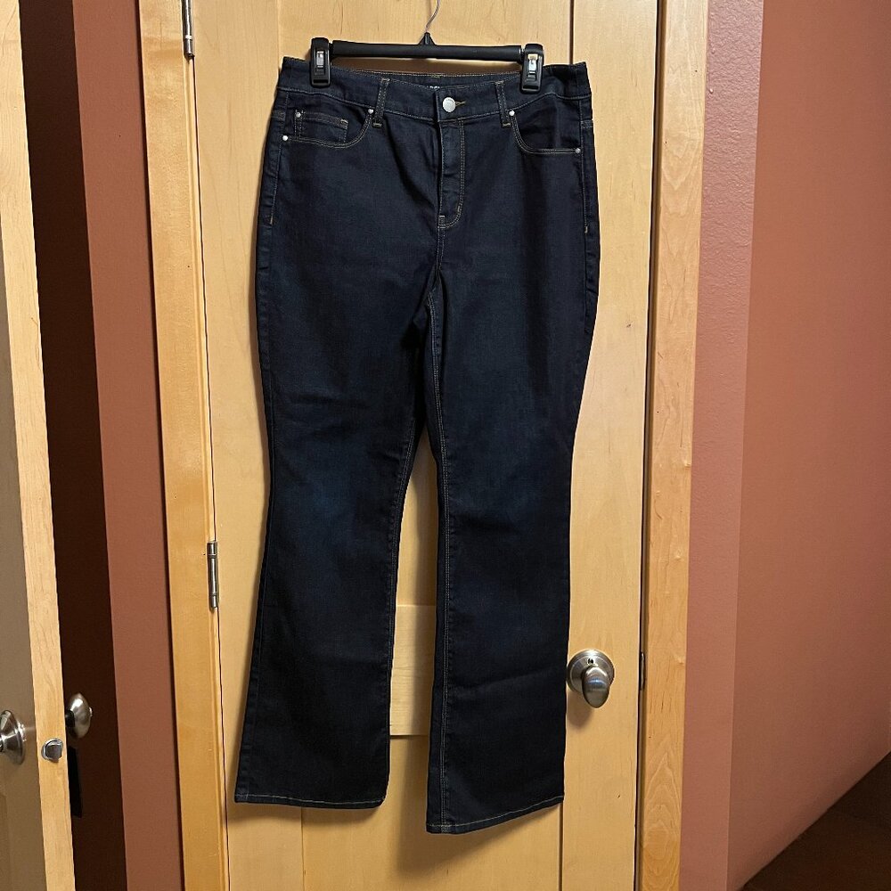 Chico’s Platinum Barely Boot Jeans: Size 0.5 Short